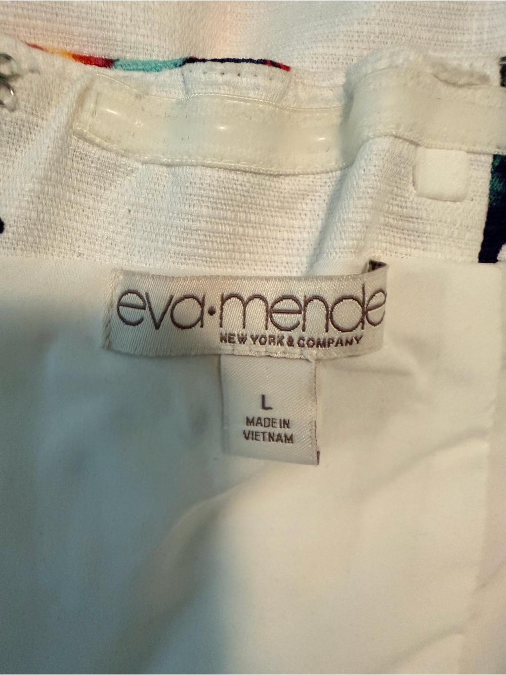 Strapless White Tropical Print Midi Dress - Picture 5 of 5